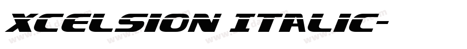 Xcelsion Italic字体转换